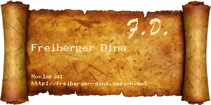 Freiberger Dina névjegykártya
